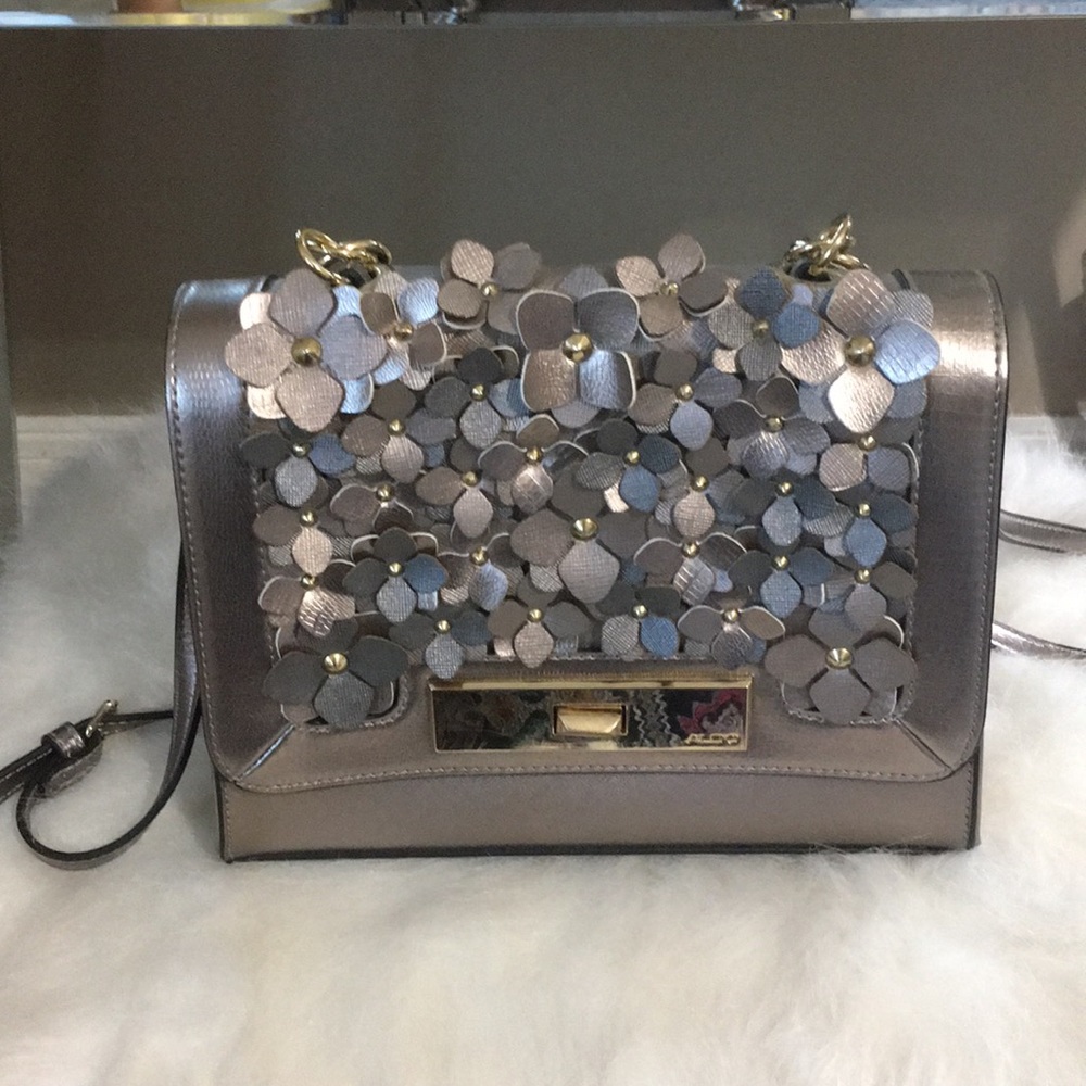 Aldo floral taupe crossbody